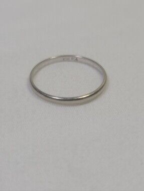 Frederick Goldman 10k Solid White Gold Band Ring Size 7.75